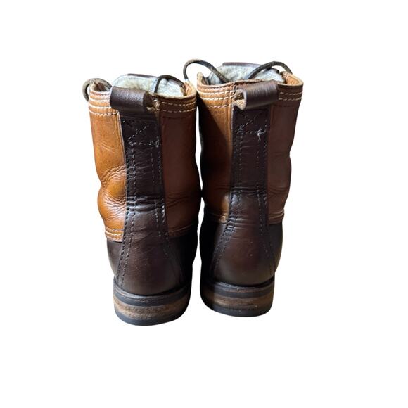 Frye Veronica Shearling Lined Leather Winter Duck Boot Rain Brown Womens Size 6 - Picture 5 of 8